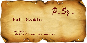 Poli Szabin névjegykártya
